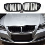 Resim Bmw 3 Serisi E90 2008-2011 M3 Böbrek (Çift Çizgi Panjur) Piano Black 