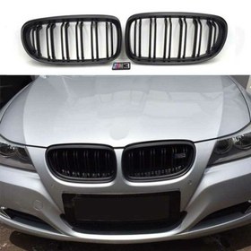 Resim Bmw 3 Serisi E90 2008-2011 M3 Böbrek (Çift Çizgi Panjur) Piano Black 