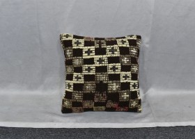 Resim Zehra Abla Halı Yeni El Dokuma Dekoratif Kilim Kırlent Yastık Kılıfı 6504 Çok Renkli 