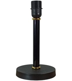 Resim Metal Gövdeli Abajur Ayağı Gold Detaylı Siyah 