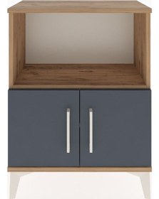 Resim Arges Komodin Tek Raflı Tek Çekmeceli 60x30x80 Çam-antrasit Çam 