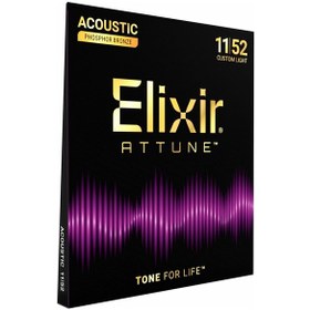 Resim Elixir 11-52 Attune Fosfor Bronz Akustik Gitar Teli 