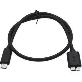 Resim Coverzone Type C To Micro B 3.0 Kablo 1 Metre Siyah Renk Hızlı Veri Aktarım Kablosu Micro B Harici Harddisk Kablosu 