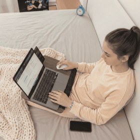 Resim Vigo Wood Minderli Laptop Sehpası Ceviz-LS019 