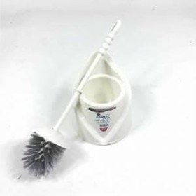 Resim Klozet Fırçası Takımı Zambak Plastik 14x15x37 Kullanışlı Etkili 