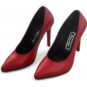 Resim Patron Shoes Deri Stiletto 