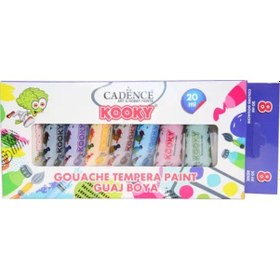 Resim Kooky Tempera Guaj Boya 8 li 20mlCADENCE KOOKY GUAJ BOYA ( TEMPERA ) 8'Lİ SET 20ML 
