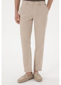 Resim U.S. Polo Assn. Erkek Taş Slim Fit Kanvas Pantolon 50309113-VR049 
