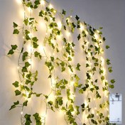 Resim 1 Adet 20 LED Sarmaşık Yaprağı Peri Işıklı Dizisi - Yatak Odası, Oturma Odası, Düğün, Parti, Tatil Dekorasyonu için Pil ile Çalışan - Noel, Cadılar Bayramı, Şükran Günü için Harika (Piller Dahil Değildir) 