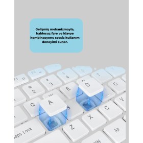 Resim Ofis ve Ev Kullanımı Için Kablosuz Klavye Fare Seti - Ergonomik ve Pratik 