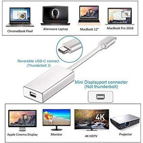 Resim Usb 3.1 type-c mini displayport dişi çevirici adaptör 