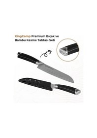 Resim Kingcamp Premium Bıçak Ve Bambu Kesme Tahtası Seti Siyah 