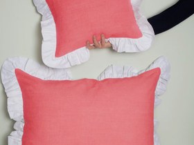 Resim MAKİ İKİ ADET DEKORATİF MODERN YASTIK KILIFI, YAVRU AĞZI 