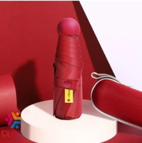 Resim Bliss Umbrella 8 Telli Kapsül Şemsiye Bordo 