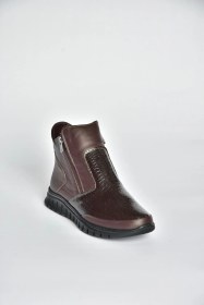 Resim Fox Shoes V555709303 Kahverengi Hakiki Deri Kroko Baskılı Kadın Bot Kahverengi-hakiki Deri 
