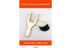 Resim Letsii Desensiz Ahşap Sapan Ergonomik Tasarım Dayanıklı Hobi Oyun Aleti 
