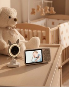 Resim Gece Görüşlü Bebek Telsizi Besleme Hatırlatıcılı Lcd Ekran 