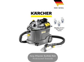 Resim Karcher Araç,döşeme,tekstil ,halı ve Koltuk Yüzeylerinde Leke Çıkarma Için Güçlü Temizlik Profesyonel Puzzi 8/1 