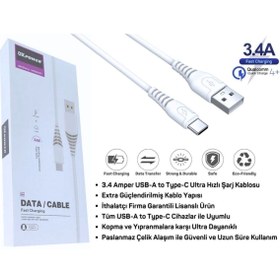 Resim HANPORIUM Nothing Phone 1 Uyumlu 3.4 Amper Ultra Hızlı Type-C Şarj Kablosu 1 Metre - İthalatçı Garantili 