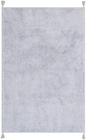 Resim Cotton Boon Cbn Plaın Grey Yıkanabilir Kaymaz Tabanlı Naturel Pamuk Bebek Halısı, Gri Tonları, 120 x 180 