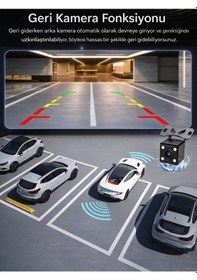 Resim S15 Wifi 3 Kameralı Araç İçi Güvenlik Kamerası Ir Gece Görüşlü Ön-arka-iç Kayıt Dashcam Araç Kamerası 