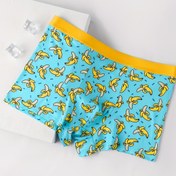 Resim 1 adet Erkek Boxer Briefs - Yumuşak, Rahat ve Nefes Alabilir, Muz, Ördek ve Biber Baskıları ile - Günlük Giyim ve Spor için Şık İç Çamaşırı, Rahat İç Çamaşırı | Eğlenceli Baskı Tasarımı | Pürüzsüz Dokulu Kumaş 