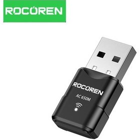 Resim Rocoren 650 Mbps 2.4 & 5ghz Dual Band Usb Wifi Adaptör 