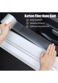 Resim Kapı Eşiği Tampon Bagaj Koruma Folyosu Karbon Folyo 5cmx5m Şeffaf 