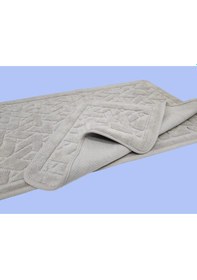 Resim Banyo Paspası Klozet Set 2'li Karo Vizon Desenli 