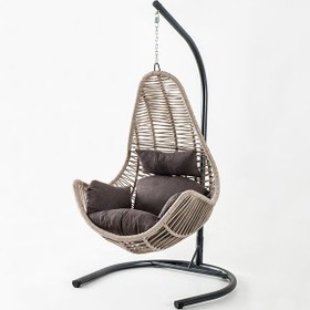 Resim Zen Modern Salıncak - Krem İp / Dark Gri Kumaş 