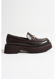 Resim Aral Toka Detaylı Acı Kahve Günlük Loafer Ayakkabı Acı Kahve 