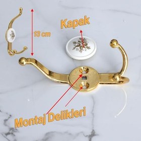 Resim 5 ADET Gold Altın Askı Dolap Askılık Askılığı Banyo Mutfak Askısı Duvar Kapı Elbise Kıyafet Vestiyer 