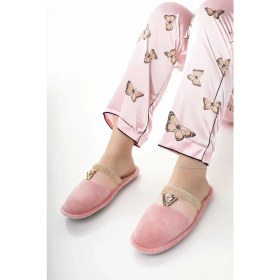 Resim Moda Fırsat Kadın Ev Terliği Peluş Yıkanabilir Içi Yünlü Kürklü Terlik Misafir Çeyiz Bohça Gelin Terliği 