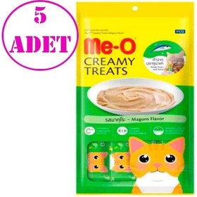 Resim Me-O Sarı Yüzgeçli Orkinos Balıklı Krema Kedi Ödülü 5'li 4 x 15 G 