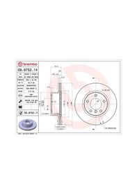 Resim Bmw 520d E60 Fren Diski On 2007-2010 Brembo 09975211 2adettir 