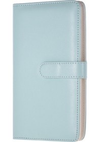 Resim Tenfowee "108 Fotoğraf Kapasiteli Manyetik Kapanışlı Pu Deri Mini Fotoğraf Albümü - Fujifilm Instax Uyumlu" Mavi 