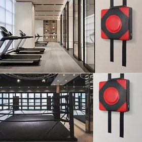 Resim Kırmızı ve Siyah Duvara Monte Boksör Çantası - Etkisiz, Dayanıklı, Pil Gerektirmez, Boks, MMA, Sömürgecilik, Karate için Mükemmel - Kolay Kurulum, Spor Salonu Ekipmanı|Modern Boks Ekipmanı|Dayanıklı Boks Çantası, Boks Salonu Ekipmanı 