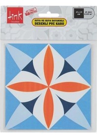 Resim Tink 3 Metraj Meksika Desenli Pvc Karo 15x15 Cm 10'lu Paket Çok Renkli 