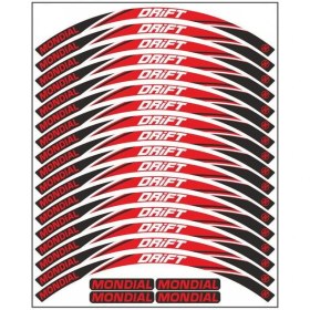 Resim Kaly Mondial Drift 125 L Kırmızı Jant Şeridi 