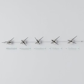 Resim World Clock - 5 / Silver/Silver / Siyah 