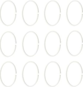 Resim 12 Adet Duş Perdesi Halkası Duş Perdesi Kancası Askısı Plastik 