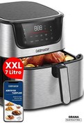 Resim Goldmaster Grana GM8406 Sıcak Tutma Buz Çözme Kurutma Özellikli 7 L XXL Dokunmatik Airfryer Sıcak Hava Fritözü 
