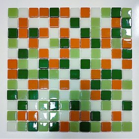 Resim MozaiKristaL Yaşam alanlarının tüm yüzeyleri için 25x25mm Yeşil Mix. 31.5x31.5cm Cam Mozaik.(10 File=1 m2 Fiyatı) 