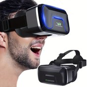 Resim Shinecon VR Gözlükleri - Ayarlanabilir 3D Başlık, Rahat Kullanım, Katıksız Görsel Deneyim, Siyah Mavi Vurgularla, Ev Eğlencesi İçin İdeal 