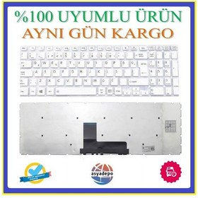 Resim Toshiba Uyumlu Satellite L50-B-1Rt Klavye Tuş Takımı Beyaz Tr 