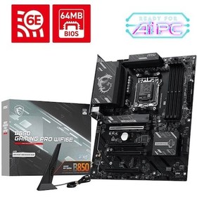 Resim Msı B850 Gamıng Pro Wıfı6e Am5 Ddr5 8200+ Oc Mhz Atx Gaming Aaaa11msı0046 