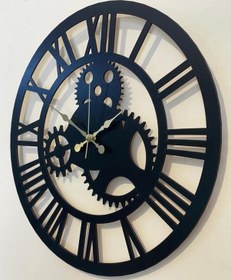 Resim Ümra Lazer Lazer Kesim Dekoratif Duvar Saati 40x40 Umrasaat5 Siyah 