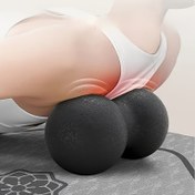 Resim Fitness Masaj Topu, Derin Doku Masajı için Çift Uzun Çubuklu Tenis Masajörü, Sırt, Omurga ve Omuzlar için Aktivasyon Noktası Aracı, Kas Rahatlatma ve Kurtarma, Ev ve Seyahat için Uygun 