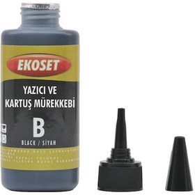 Resim Ekoset HP Tanklı Yazıcılar için Uyumlu Siyah Mürekkep 200 ML 