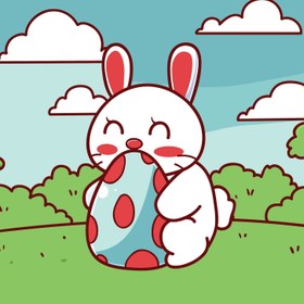 Resim Sayılarla Boyama Seti - Paskalya Tavşanı 